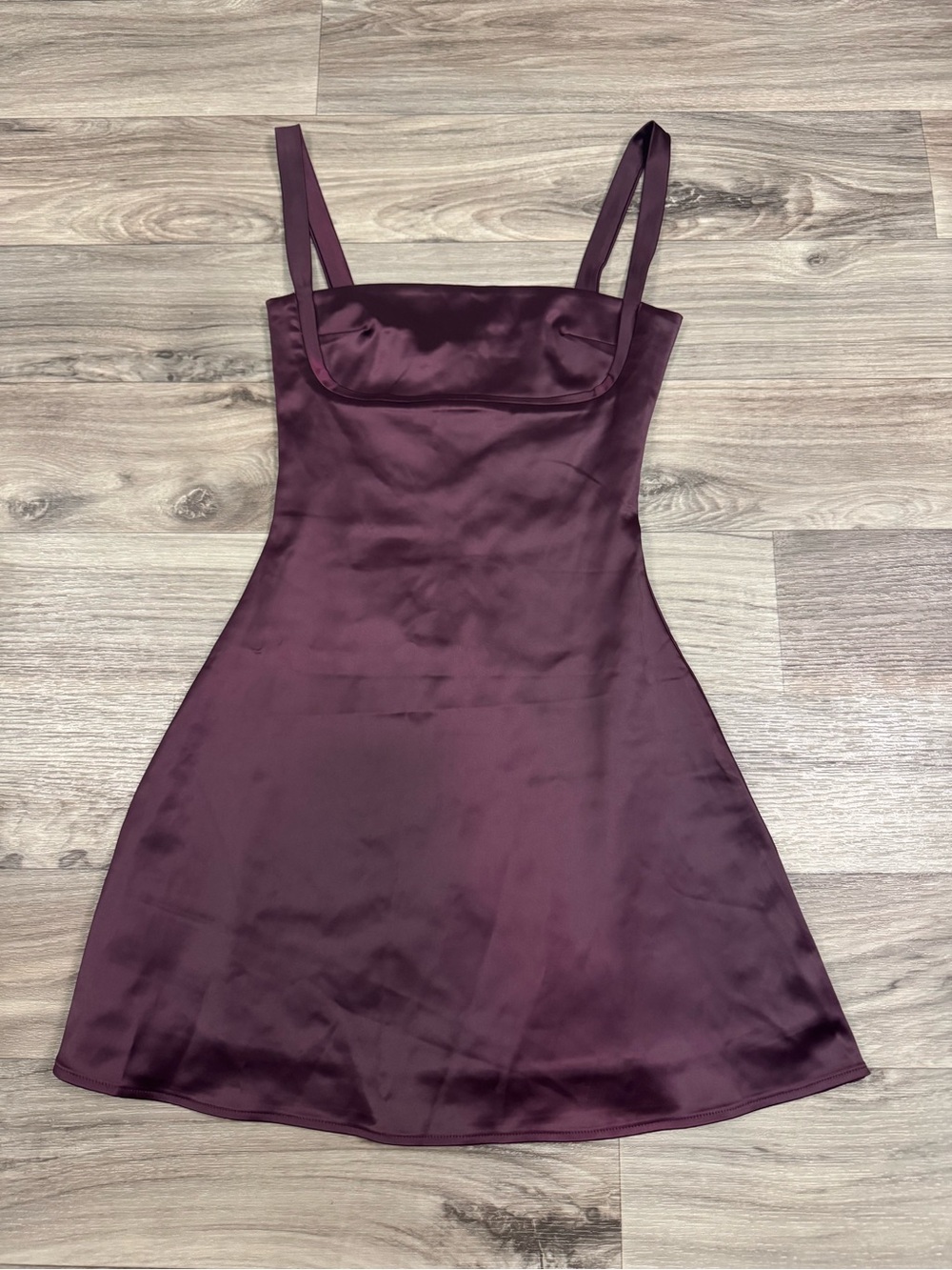 NWT White Fox Just a Girl Mini Dress in Deep Plum Size Extra Small